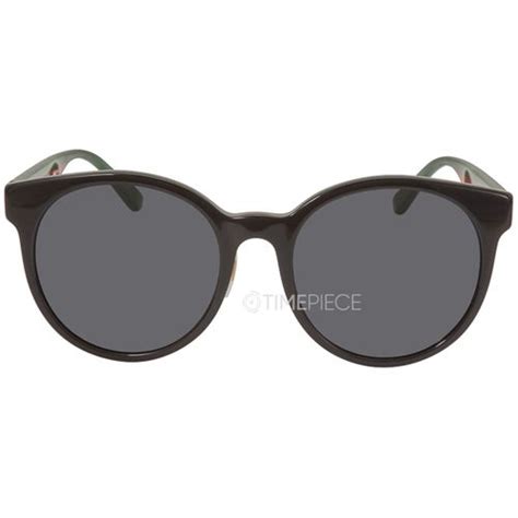 Gucci Grey Round Ladies Sunglasses GG0416SK 002 55